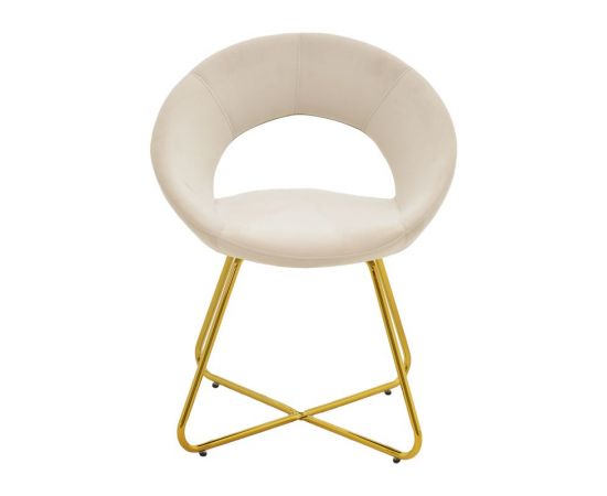 Καρέκλα Valentina pakoworld μπεζ βελούδο-χρυσό πόδι 65x60x82εκ - ΚΑΡΕΚΛΕΣ - ΠΟΛΥΘΡΟΝΕΣ ΕΣ. στο Milonadakis.gr