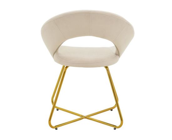 Καρέκλα Valentina pakoworld μπεζ βελούδο-χρυσό πόδι 65x60x82εκ - ΚΑΡΕΚΛΕΣ - ΠΟΛΥΘΡΟΝΕΣ ΕΣ. στο Milonadakis.gr