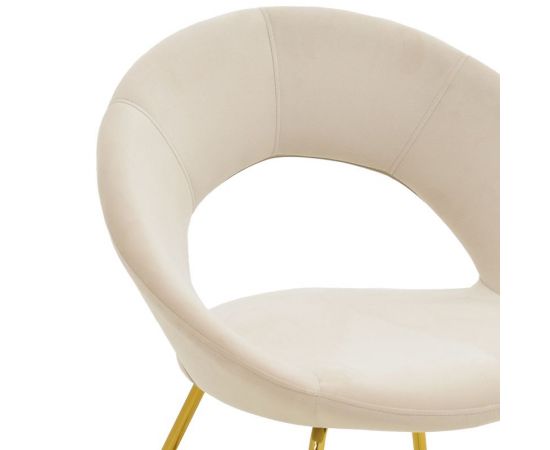 Καρέκλα Valentina pakoworld μπεζ βελούδο-χρυσό πόδι 65x60x82εκ - ΚΑΡΕΚΛΕΣ - ΠΟΛΥΘΡΟΝΕΣ ΕΣ. στο Milonadakis.gr