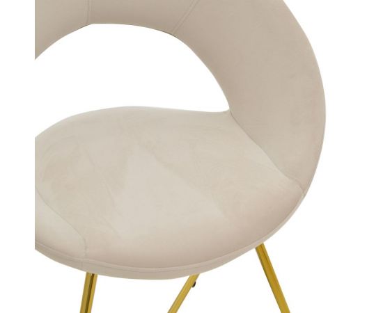 Καρέκλα Valentina pakoworld μπεζ βελούδο-χρυσό πόδι 65x60x82εκ - ΚΑΡΕΚΛΕΣ - ΠΟΛΥΘΡΟΝΕΣ ΕΣ. στο Milonadakis.gr