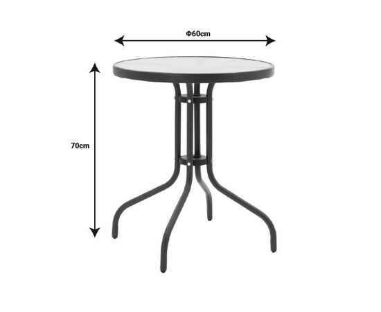 Tραπεζαρία Obbi-Watson pakoworld σετ 3τεμ καφέ μέταλλο-pe 60x60x70εκ - ΣΕΤ ΤΡΑΠΕΖΑΡΙΕΣ στο Milonadakis.gr