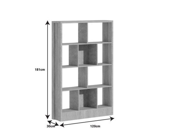 Βιβλιοθήκη Dividre pakoworld sonoma oak μελαμίνης 120x30x181εκ - ΒΙΒΛΙΟΘΗΚΕΣ στο Milonadakis.gr