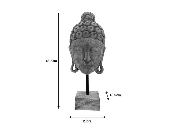 Επιτραπέζιο διακοσμητικό βούδας Mask Inart φυσικό μάνγκο ξύλο-μέταλλο 20x18.5x48.5εκ - ΑΝΤΙΚΕΙΜΕΝΑ στο Milonadakis.gr
