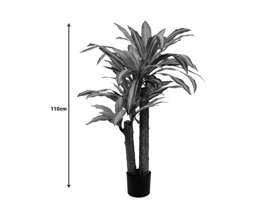 Διακοσμητικό φυτό  Dracaena σε γλάστρα Inart πράσινο pp Υ110εκ - ΤΕΧΝΗΤΑ ΦΥΤΑ στο Milonadakis.gr