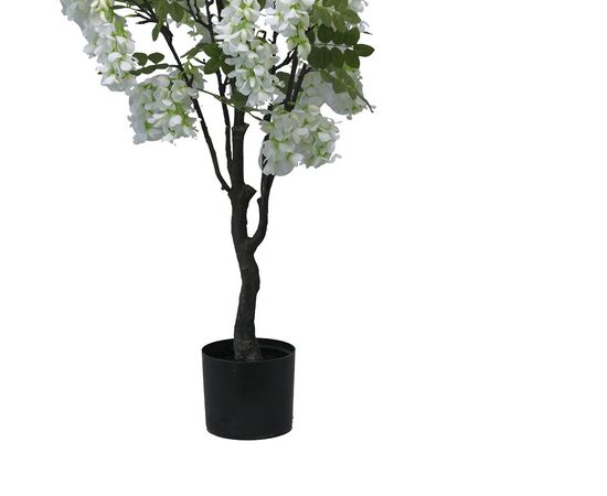 Διακοσμητικό φυτό Bean flowers σε γλάστρα Inart λευκό pp Υ125εκ - ΤΕΧΝΗΤΑ ΦΥΤΑ στο Milonadakis.gr