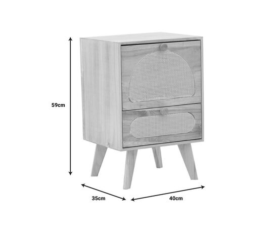 Κομοδίνο Finian pakoworld ξύλο σε φυσική απόχρωση 40x35x59εκ - ΚΟΜΟΔΙΝΑ στο Milonadakis.gr