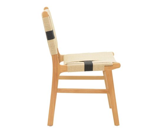 Καρέκλα Julien pakoworld rubberwood και επένδυση με σχοινί σε φυσικό-μαύρο χρώμα 61x54x85εκ - ΚΑΡΕΚΛΕΣ - ΠΟΛΥΘΡΟΝΕΣ ΕΣ. στο Milonadakis.gr