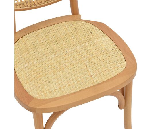 Καρέκλα Zoel pakoworld ξύλο οξιάς και rattan σε φυσική απόχρωση 45x52x82εκ - ΚΑΡΕΚΛΕΣ - ΠΟΛΥΘΡΟΝΕΣ ΕΣ. στο Milonadakis.gr