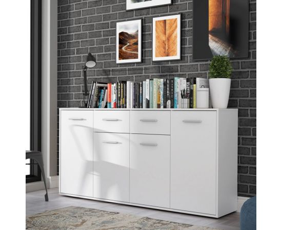 Μπουφές Drepen pakoworld μελαμίνη σε λευκό χρώμα 162.3x34.2x81.7εκ - ΜΠΟΥΦΕΔΕΣ-ΚΟΝΣΟΛΕΣ στο Milonadakis.gr