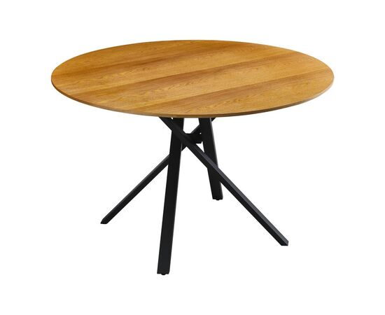 Tραπέζι Cerco pakoworld sonoma mdf και μαύρο μεταλλικό πόδι Φ120x75εκ - ΤΡΑΠΕΖΙΑ ΚΟΥΖΙΝΑΣ στο Milonadakis.gr