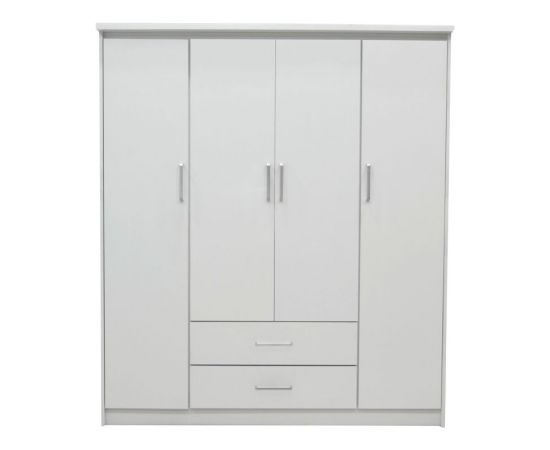 Ντουλάπα ρούχων τετράφυλλη Olympus pakoworld λευκό 159x57x183εκ - ΝΤΟΥΛΑΠΕΣ στο Milonadakis.gr