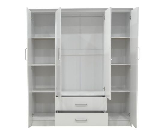 Ντουλάπα ρούχων τετράφυλλη Olympus pakoworld λευκό 159x57x183εκ - ΝΤΟΥΛΑΠΕΣ στο Milonadakis.gr