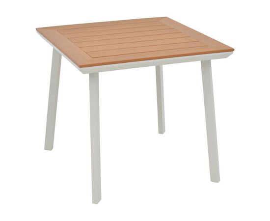 Τραπεζαρία Synergy-Lush σετ 3τεμ pakoworld λευκό αλουμίνιο και plywood σε φυσικό χρώμα 80x80x74εκ - ΣΕΤ ΤΡΑΠΕΖΑΡΙΕΣ στο Milonadakis.gr