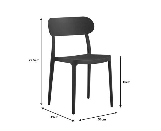 Καρέκλα Amvroan pakoworld με UV protection ανθρακί pp 51x49x79.5εκ - ΚΑΡΕΚΛΕΣ - ΠΟΛΥΘΡΟΝΕΣ στο Milonadakis.gr