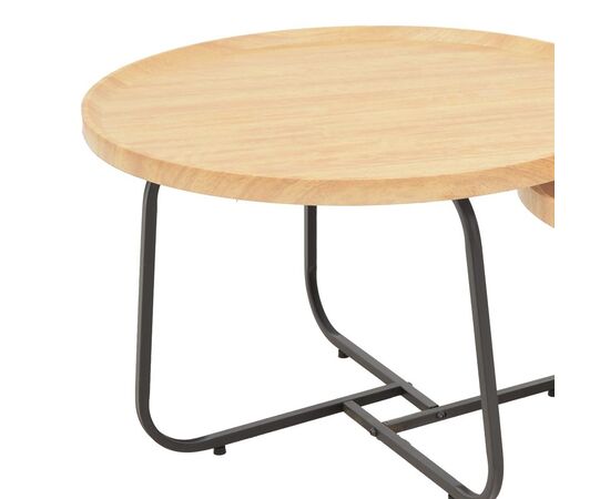 Tραπέζια σαλονιού Crismory pakoworld σετ 2τεμ MDF σε φυσική απόχρωση και μαύρα μεταλλικά πόδια - ΤΡΑΠΕΖΑΚΙΑ ΣΑΛΟΝΙΟΥ στο Milonadakis.gr