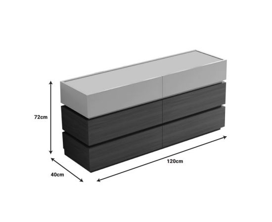 Συρταριέρα Sonlen pakoworld mdf σε καρυδί-μπεζ απόχρωση 120x40x72εκ - ΣΥΡΤΑΡΙΕΡΕΣ - ΤΟΥΑΛΕΤΕΣ στο Milonadakis.gr