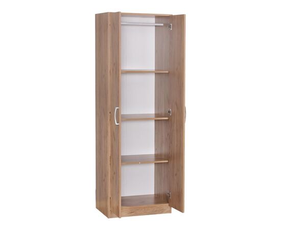 Ντουλάπα Jonar pakoworld δίφυλλη oak μελαμίνης 60x42x180εκ - ΝΤΟΥΛΑΠΕΣ στο Milonadakis.gr