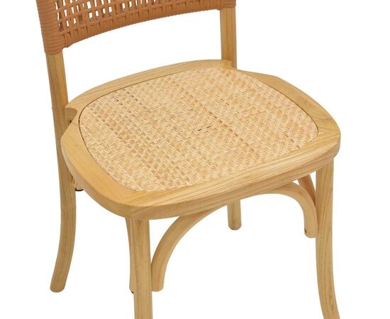 Καρέκλα Karley pakoworld φυσικό ξύλο οξιάς-έδρα φυσικό rattan 48x52x89εκ - ΚΑΡΕΚΛΕΣ - ΠΟΛΥΘΡΟΝΕΣ ΕΣ. στο Milonadakis.gr