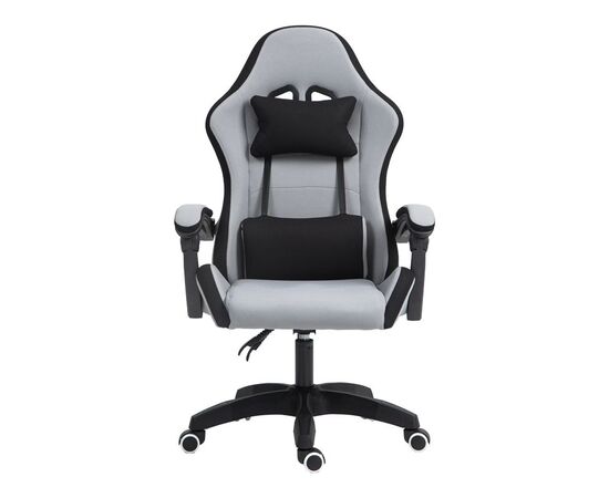Καρέκλα γραφείου gaming Gline pakoworld μαύρο-γκρι ύφασμα μαύρο pp 60x59x118εκ - ΚΑΡΕΚΛΕΣ ΓΡΑΦΕΙΟΥ στο Milonadakis.gr