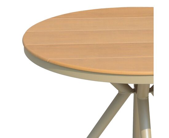 Τραπέζι Hilly pakoworld plywood και pp σαμπανιζέ Φ100x75εκ - ΤΡΑΠΕΖΙΑ ΕΞ. ΧΩΡΟΥ στο Milonadakis.gr