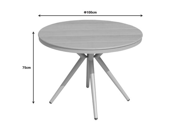 Τραπέζι Hilly pakoworld plywood και pp σαμπανιζέ Φ100x75εκ - ΤΡΑΠΕΖΙΑ ΕΞ. ΧΩΡΟΥ στο Milonadakis.gr