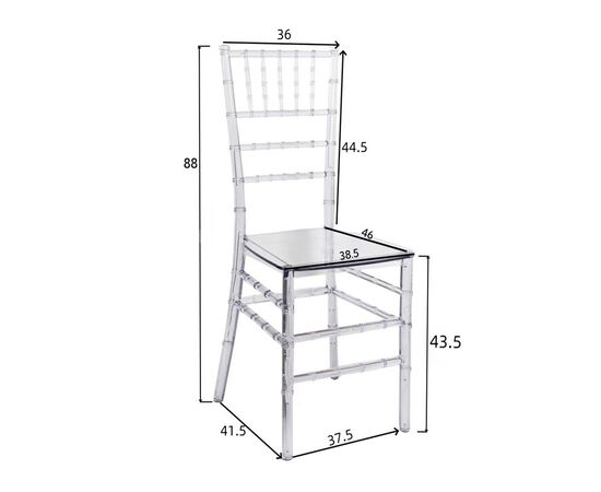 Καρέκλα Tiffany pakoworld διάφανο pc 38.5x46x88εκ - ΕΠΙΠΛΑ CATERING - ΣΥΝΕΔΡΙΟΥ στο Milonadakis.gr
