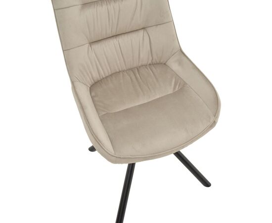 Καρέκλα Wori pakoworld μπεζ βελούδο-πόδι μαύρο μέταλλο 48x56x82εκ - ΚΑΡΕΚΛΕΣ - ΠΟΛΥΘΡΟΝΕΣ ΕΣ. στο Milonadakis.gr