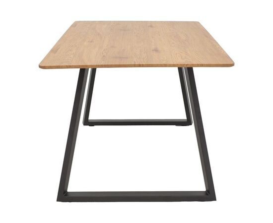 Τραπέζι Winor pakoworld φυσικό mdf-πόδι μαύρο μεταλλικό 140x80x75εκ - ΤΡΑΠΕΖΙΑ ΚΟΥΖΙΝΑΣ στο Milonadakis.gr