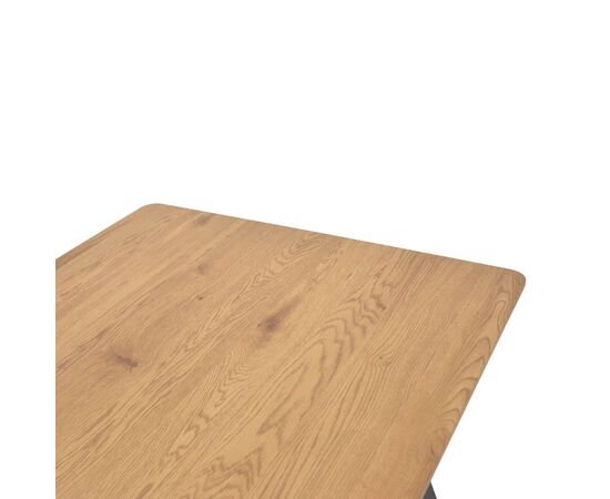 Τραπέζι Winor pakoworld φυσικό mdf-πόδι μαύρο μεταλλικό 140x80x75εκ - ΤΡΑΠΕΖΙΑ ΚΟΥΖΙΝΑΣ στο Milonadakis.gr