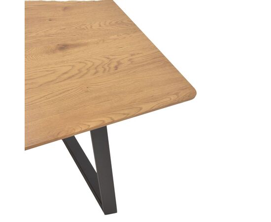 Τραπέζι Winor pakoworld φυσικό mdf-πόδι μαύρο μεταλλικό 140x80x75εκ - ΤΡΑΠΕΖΙΑ ΚΟΥΖΙΝΑΣ στο Milonadakis.gr