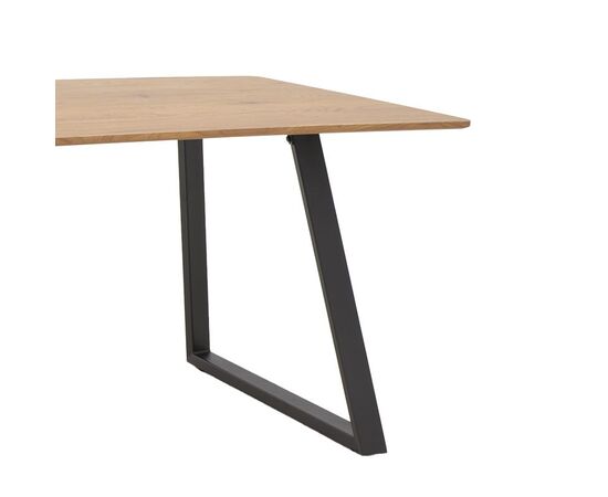 Τραπέζι Winor pakoworld φυσικό mdf-πόδι μαύρο μεταλλικό 140x80x75εκ - ΤΡΑΠΕΖΙΑ ΚΟΥΖΙΝΑΣ στο Milonadakis.gr