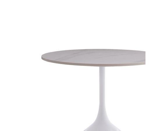 Βοηθητικό τραπέζι Kousien Inart λευκό sintered stone Φ50x60εκ - ΒΟΗΘΗΤΙΚΑ ΤΡΑΠΕΖΑΚΙΑ στο Milonadakis.gr