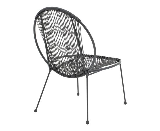 Καρέκλα κήπου Dapper pakoworld μαύρο μέταλλο-pe μαύρο 64.5x74.5x76εκ - ΚΑΡΕΚΛΕΣ - ΠΟΛΥΘΡΟΝΕΣ στο Milonadakis.gr