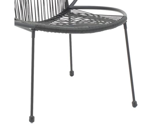 Καρέκλα κήπου Dapper pakoworld μαύρο μέταλλο-pe μαύρο 64.5x74.5x76εκ - ΚΑΡΕΚΛΕΣ - ΠΟΛΥΘΡΟΝΕΣ στο Milonadakis.gr