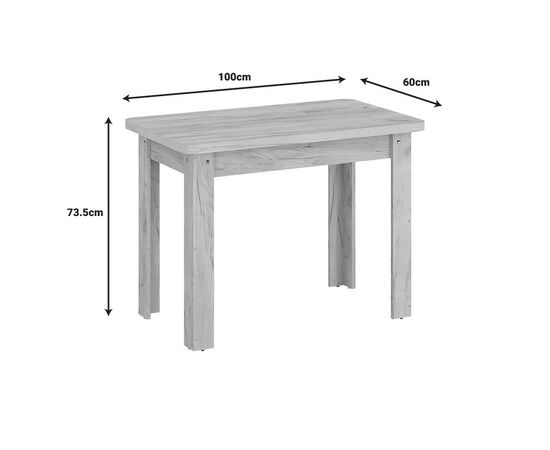 Τραπέζι Celeste pakoworld μελαμίνης σε oak απόχρωση 100x60x73.5εκ - ΤΡΑΠΕΖΙΑ ΚΟΥΖΙΝΑΣ στο Milonadakis.gr