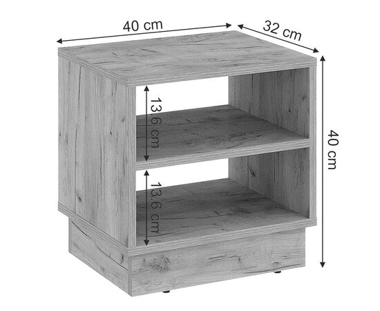 Κομοδίνο Mason pakoworld μελαμίνης σε oak απόχρωση 40x32x40εκ - ΚΟΜΟΔΙΝΑ στο Milonadakis.gr