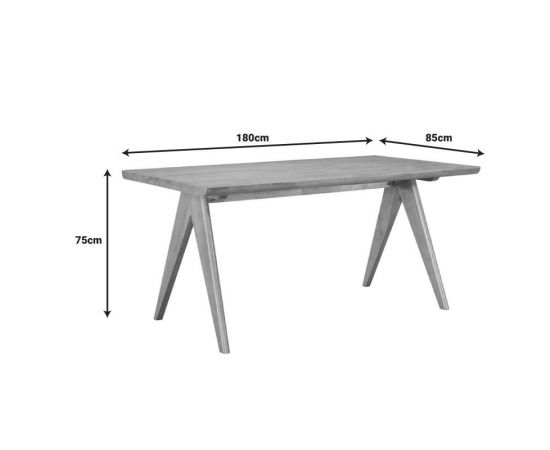 Τραπέζι Winslow pakoworld ξύλο rubberwood σε ανοιχτό καρυδί χρώμα 180x85x75εκ - ΤΡΑΠΕΖΙΑ ΚΟΥΖΙΝΑΣ στο Milonadakis.gr