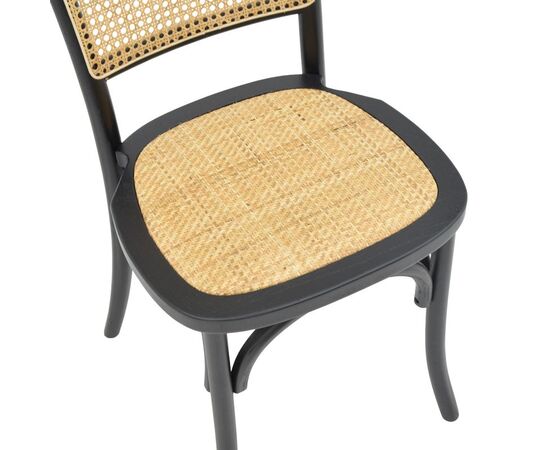 Καρέκλα Zozele pakoworld φυσικό rattan pe-μαύρο toon wood 45x51x88εκ - ΚΑΡΕΚΛΕΣ - ΠΟΛΥΘΡΟΝΕΣ ΕΣ. στο Milonadakis.gr