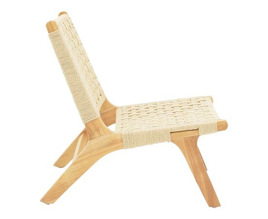 Πολυθρόνα Polisin pakoworld σχοινί-rubberwood σε φυσική απόχρωση 55x80x77εκ - ΚΑΡΕΚΛΕΣ - ΠΟΛΥΘΡΟΝΕΣ ΕΣ. στο Milonadakis.gr