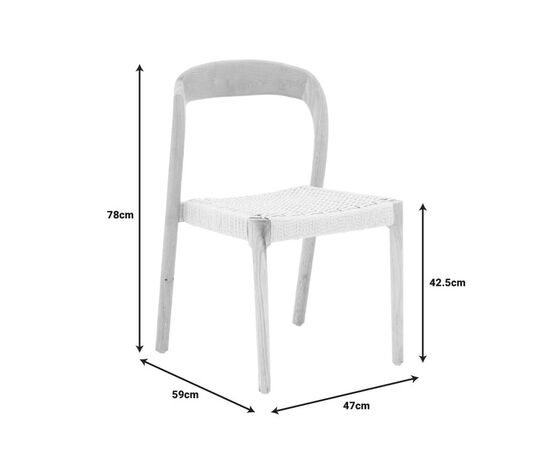 Καρέκλα Tavrine pakoworld σχοινί-rubberwood σε φυσική απόχρωση 47x59x78εκ - ΚΑΡΕΚΛΕΣ - ΠΟΛΥΘΡΟΝΕΣ ΕΣ. στο Milonadakis.gr