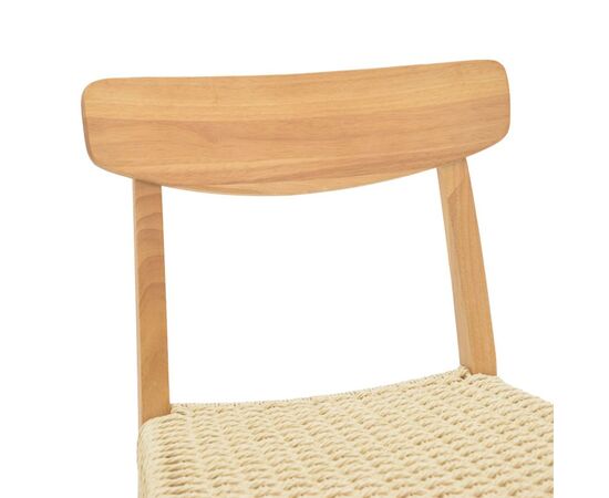 Καρέκλα Eaprine pakoworld φυσικό σχοινί-rubberwood 49x53x77εκ - ΚΑΡΕΚΛΕΣ - ΠΟΛΥΘΡΟΝΕΣ ΕΣ. στο Milonadakis.gr