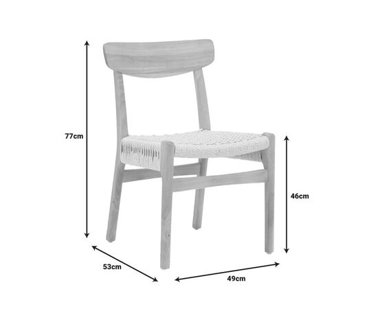 Καρέκλα Eaprine pakoworld φυσικό σχοινί-rubberwood 49x53x77εκ - ΚΑΡΕΚΛΕΣ - ΠΟΛΥΘΡΟΝΕΣ ΕΣ. στο Milonadakis.gr