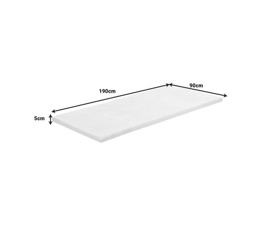 Ανώστρωμα Casmeriane pakoworld λευκό ύφασμα-memory foam 90x190x5εκ - ΣΤΡΩΜΑΤΑ ΥΠΝΟΥ & ΣΟΜΙΕΔΕΣ στο Milonadakis.gr