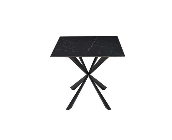Τραπέζι Cozline Inart μαύρο μαρμάρου sintered stone-πόδι μαύρο μέταλλο 180x90x76εκ - ΤΡΑΠΕΖΙΑ ΚΟΥΖΙΝΑΣ στο Milonadakis.gr