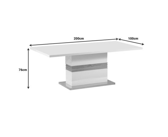 Τραπέζι Zoekrin Inart λευκό mdf 200x100x76εκ - ΤΡΑΠΕΖΙΑ ΚΟΥΖΙΝΑΣ στο Milonadakis.gr