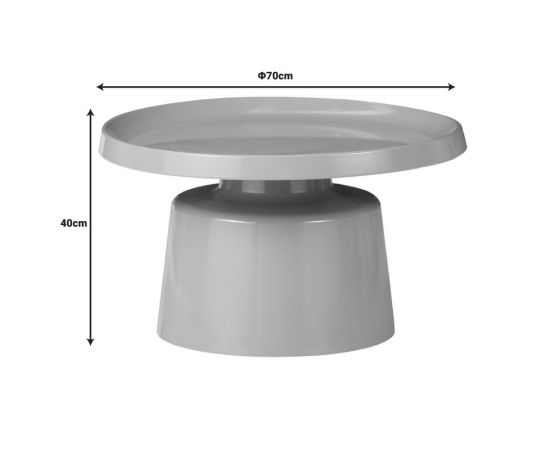 Βοηθητικό τραπέζι Ginoze Inart cappuccino μέταλλο Φ70x40εκ - ΒΟΗΘΗΤΙΚΑ ΤΡΑΠΕΖΑΚΙΑ στο Milonadakis.gr