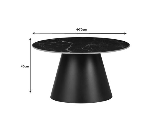 Βοηθητικά τραπέζια Fabrin Inart μαύρο μαρμάρου sintered stone-μαύρο μέταλλο - ΒΟΗΘΗΤΙΚΑ ΤΡΑΠΕΖΑΚΙΑ στο Milonadakis.gr