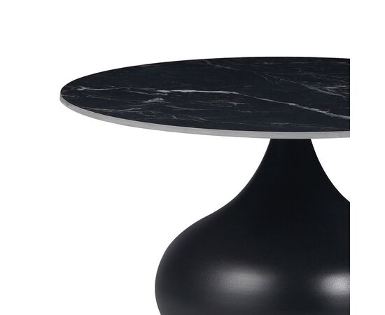 Βοηθητικά τραπέζια Kirkene Inart sintered stone σε απόχρωση μαύρο μαρμάρου με μαύρο μέταλλο 2τεμ - ΒΟΗΘΗΤΙΚΑ ΤΡΑΠΕΖΑΚΙΑ στο Milonadakis.gr