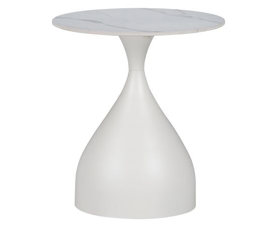 Βοηθητικά τραπέζια Kirkene Inart sintered stone σε απόχρωση λευκό μαρμάρου με λευκό μέταλλο 2τεμ - ΒΟΗΘΗΤΙΚΑ ΤΡΑΠΕΖΑΚΙΑ στο Milonadakis.gr