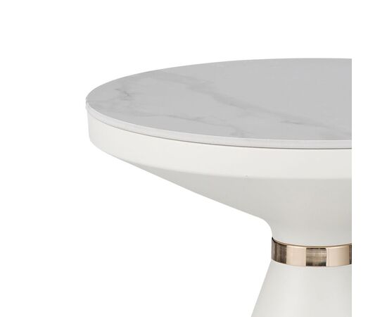 Βοηθητικά τραπέζια Coozlin Inart sintered stone σε απόχρωση λευκό μαρμάρου με λευκό-χρυσό μέταλλο - ΒΟΗΘΗΤΙΚΑ ΤΡΑΠΕΖΑΚΙΑ στο Milonadakis.gr
